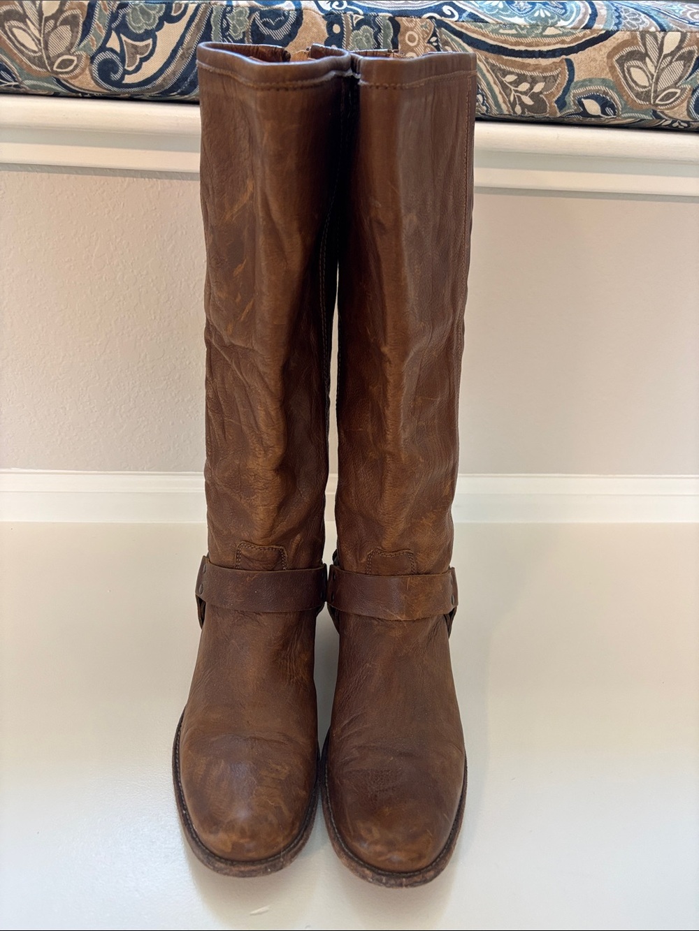 Frye Leather Boots in Tan and Brown